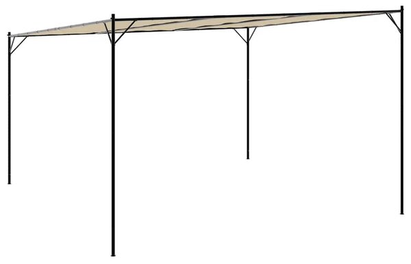 Sjenica bež 4 x 4 m 180 g/m² od tkanine i čelika - Bež