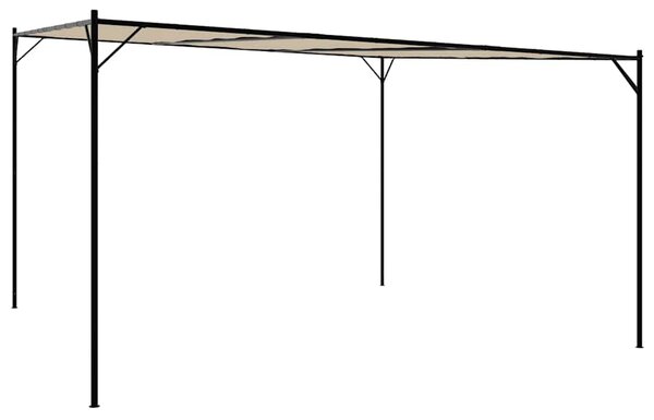 Sjenica bež 4 x 4 m 180 g/m² od tkanine i čelika - Bež