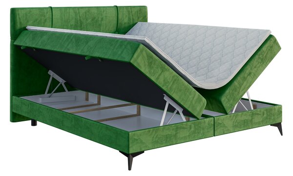Zondo.hr Bračni krevet Boxspring 200 cm Nivela (zelena) (s madracem i prostorom za odlaganje). Akcija -20%. 1054618