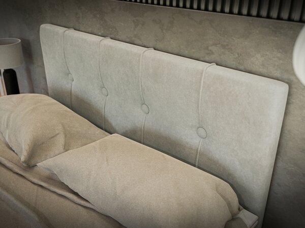 Bračni krevet Boxspring 160 cm Ruffy (svijetlo siva) (s madracem i prostorom za odlaganje)