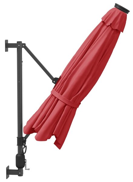 Zidni suncobran jarkocrveni 290 cm - Crvena / N/A