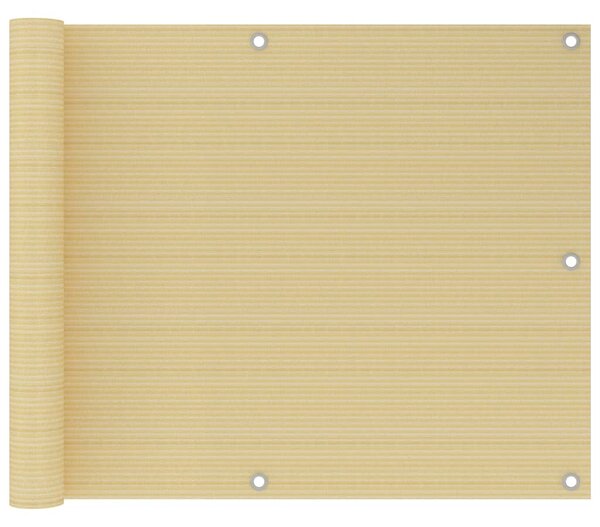 Balkonski zastor bež 75 x 400 cm HDPE - Bež / 75 x 400 cm