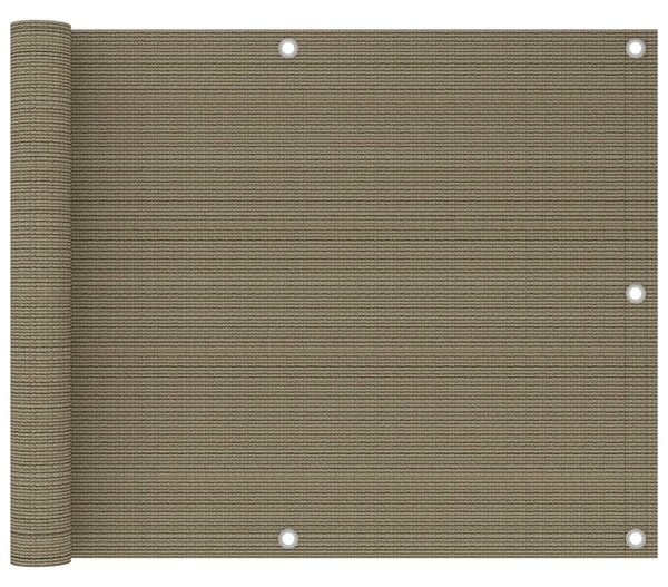 Balkonski zastor smeđe-sivi 75 x 500 cm HDPE - Tupe / 75 x 500 cm