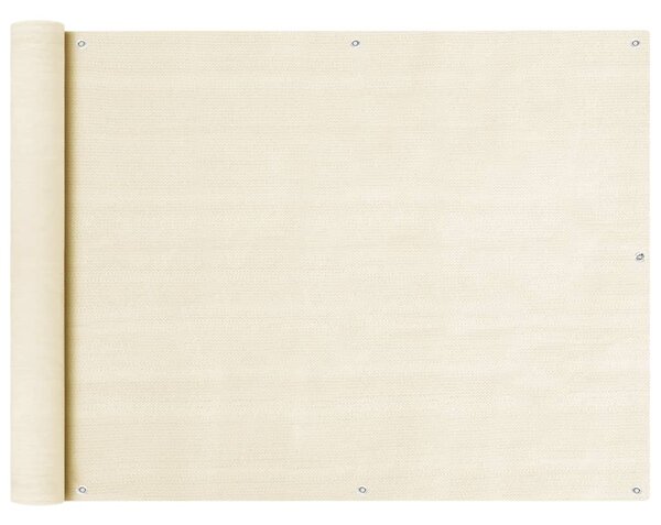 Balkonski zastor krem 90 x 300 cm HDPE - Krema / 90 x 300 cm