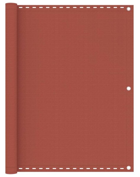 Balkonski zastor boja cigle 120 x 300 cm HDPE - Smeđa / 120 x 300 cm