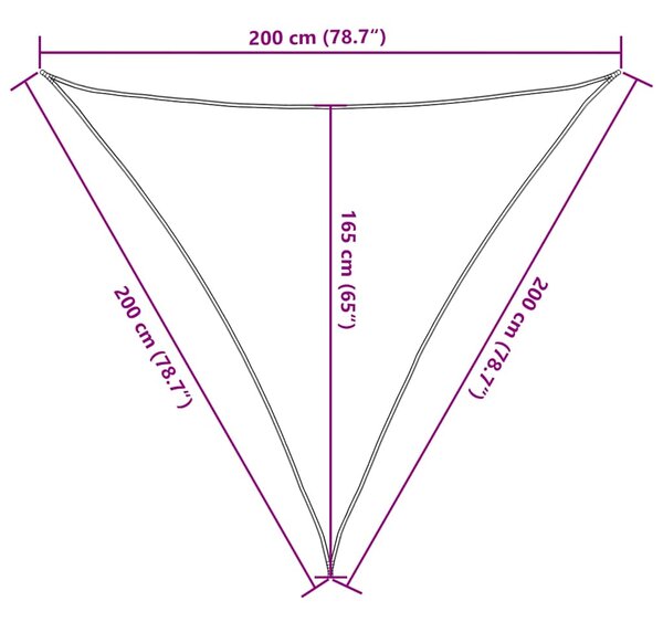 Sjenilo za sunce plavo 2x2x2 m 100% poliester oxford - Plava / 2 x 2 x 2 m