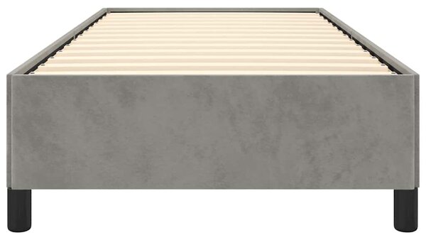 Okvir kreveta bez madraca svijetlosivi 100x203 cm Twin XL baršunasti - Siva / 100 x 203 cm