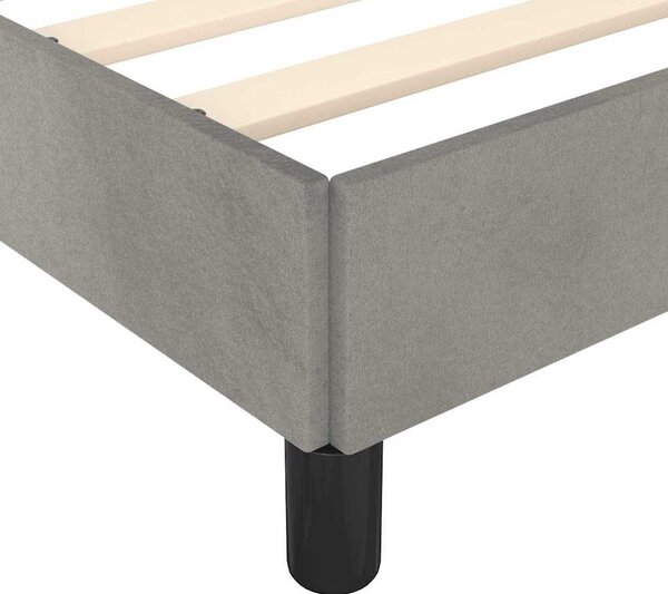Okvir kreveta bez madraca svijetlosivi 100x203 cm Twin XL baršunasti - Siva / 100 x 203 cm