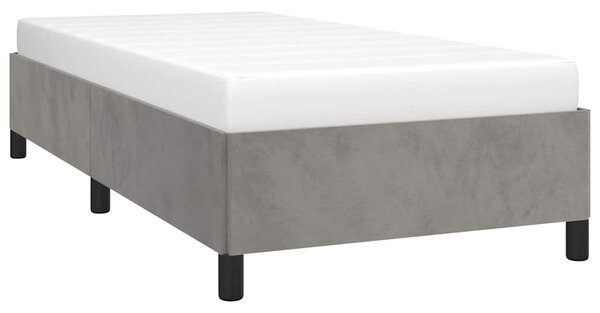 Okvir kreveta bez madraca svijetlosivi 100x203 cm Twin XL baršunasti - Siva / 100 x 203 cm