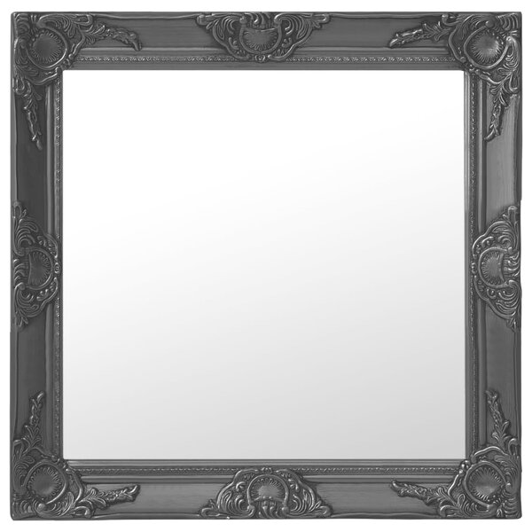 VidaXL Zidno ogledalo u baroknom stilu 60 x 60 cm crno