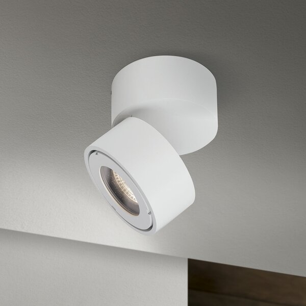 ORION Harvey LED vanjski reflektor, bijeli, Ø 10 cm, lijevani aluminij, prigušiva, Bijela, Aluminij