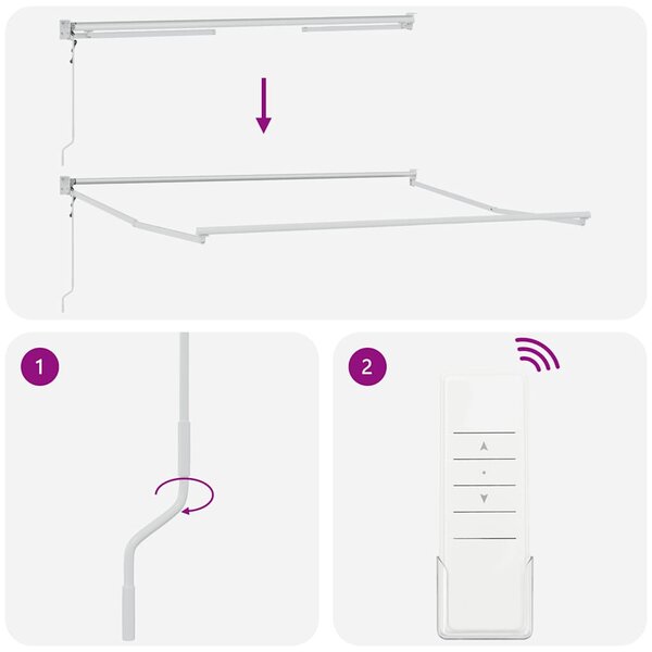 Uvlačiva tenda antracit i bijela 3x2,5 m tkanina i aluminij - Antracitno siva / 3 x 2.5 m