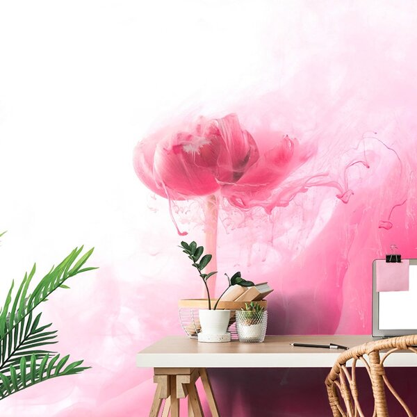 Tapeta ružičasti cvijet u zanimljivom dizajnu
