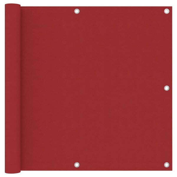 Balkonski zastor crveni 90 x 300 cm od tkanine Oxford - Crvena / 90 x 300 cm