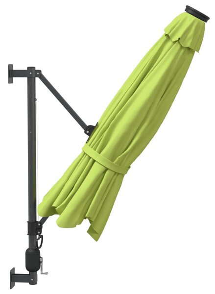 Zidni suncobran svjetlozeleni 290 cm - Zelena / N/A