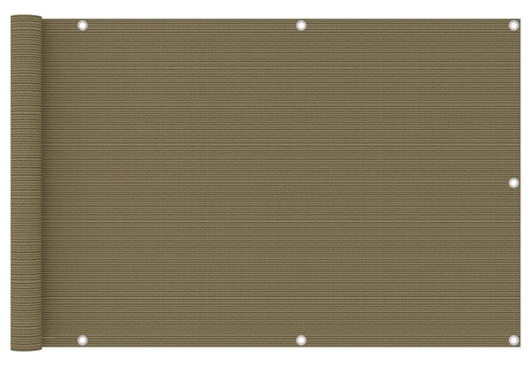 Balkonski zastor smeđe-sivi 90 x 400 cm HDPE - Tupe / 90 x 400 cm