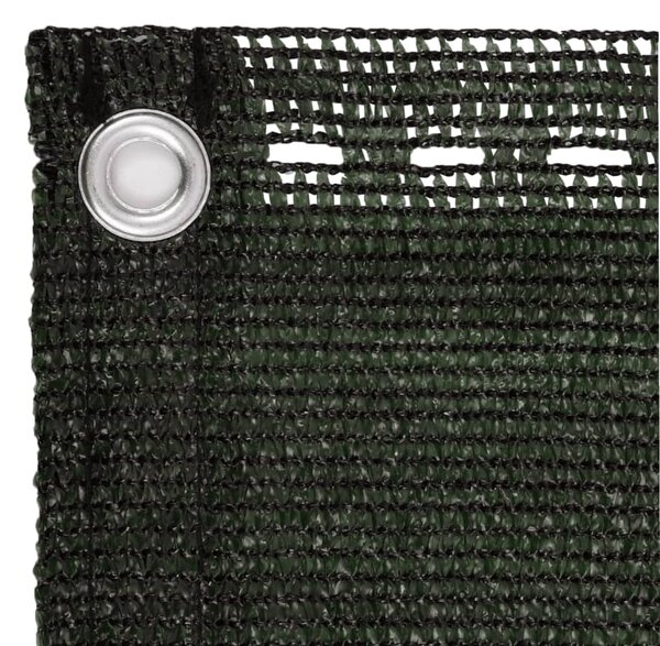 Balkonski zastor tamnozeleni 120 x 400 cm HDPE - Zelena / 120 x 400 cm