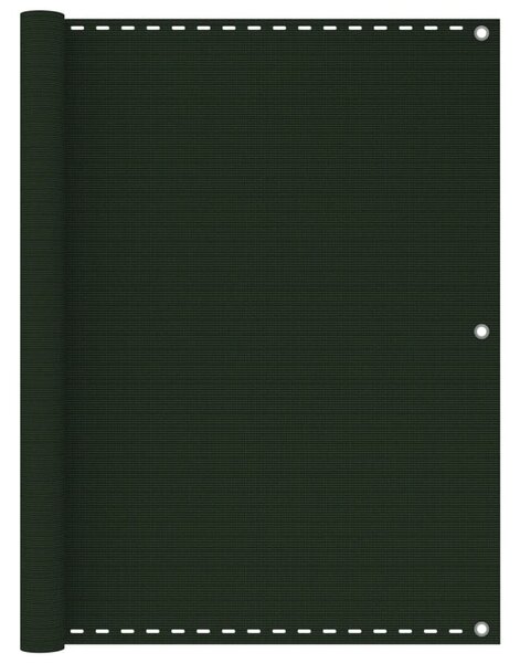 Balkonski zastor tamnozeleni 120 x 400 cm HDPE - Zelena / 120 x 400 cm