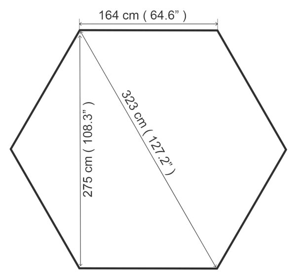 Vrtna sjenica 323 x 275 x 265 cm antracit - Antracitno siva / N/A