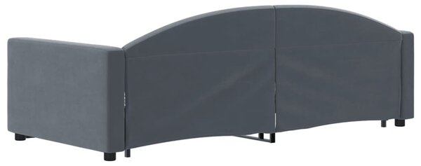 Dnevni krevet s pomoćnim ležajem bez madraca tamno siva 90x190 cm - Siva / 90 x 190 cm