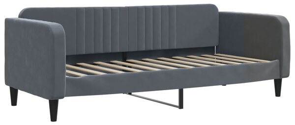 Dnevni krevet s pomoćnim ležajem i ladicama bez madraca tamno siva 90x190 cm - Siva / 90 x 190 cm
