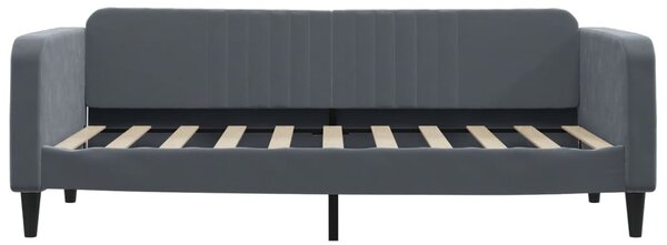 Dnevni krevet s pomoćnim ležajem i ladicama bez madraca tamno siva 90x190 cm - Siva / 90 x 190 cm