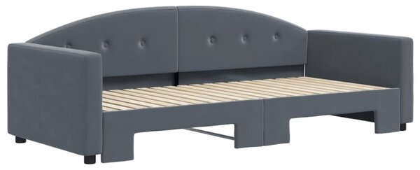 Dnevni krevet s pomoćnim ležajem bez madraca tamno siva 90x190 cm - Siva / 90 x 190 cm
