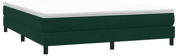 Krevet s boxspring oprugama bez madraca tamnozeleni 180x220 cm baršun - Zelena / 180 x 220 cm