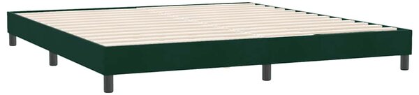 Krevet s boxspring oprugama bez madraca tamnozeleni 180x220 cm baršun - Zelena / 180 x 220 cm