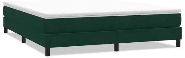 Krevet s boxspring oprugama bez madraca tamnozeleni 180x220 cm baršun - Zelena / 180 x 220 cm