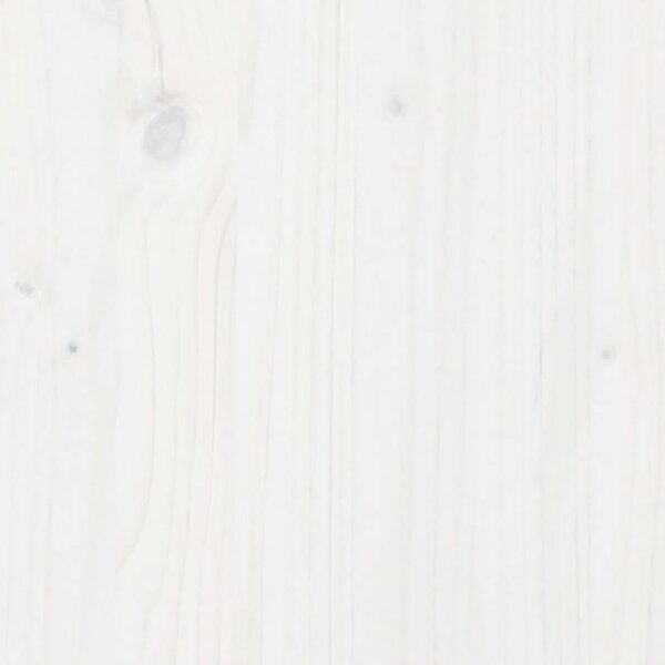 Dugi okvir kreveta bez madraca bijeli 100 x 220 cm od borovine - Bijela / 100 x 220 cm