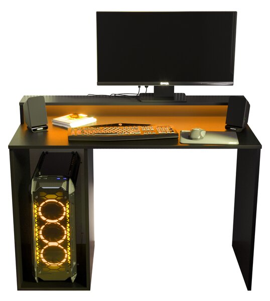 Gaming PC stol Garrick 2 (crna) (s LED RGB rasvjetom)