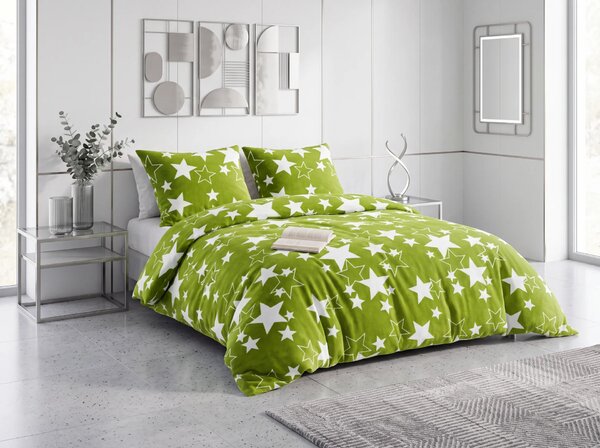 Posteljina mikropliš STAR zelena Dimenzije posteljine: 70 x 90 cm | 140 x 200 cm