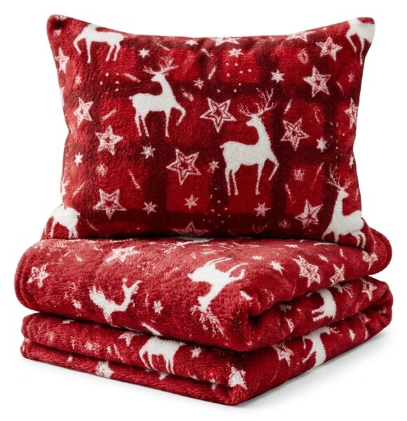 Posteljina mikropliš VELVET CHRISTMAS crvena Dimenzije posteljine: 70 x 90 cm | 140 x 200 cm