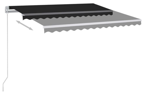 Tenda na ručno uvlačenje s LED svjetlima 350 x 250 cm antracit - Antracitno siva / 350 x 250 cm