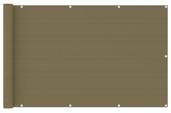 Balkonski zastor smeđe-sivi 120 x 400 cm HDPE - Tupe / 120 x 400 cm