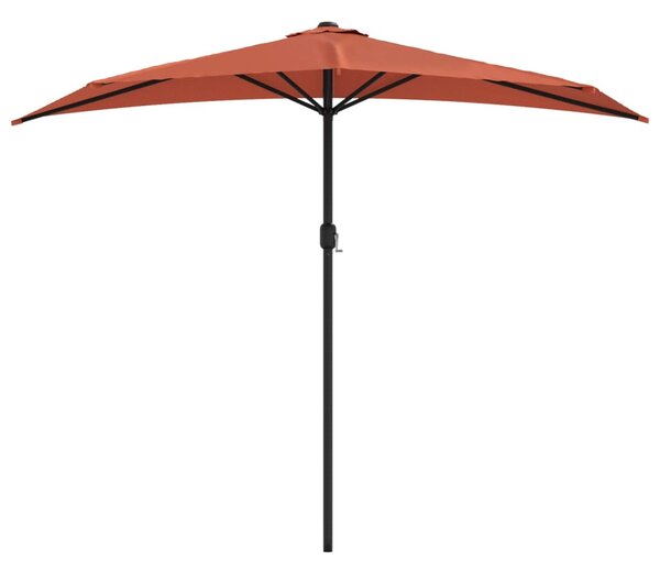 Balkonski suncobran terakota 270 x 144 x 222 cm polukružni - Smeđa / N/A