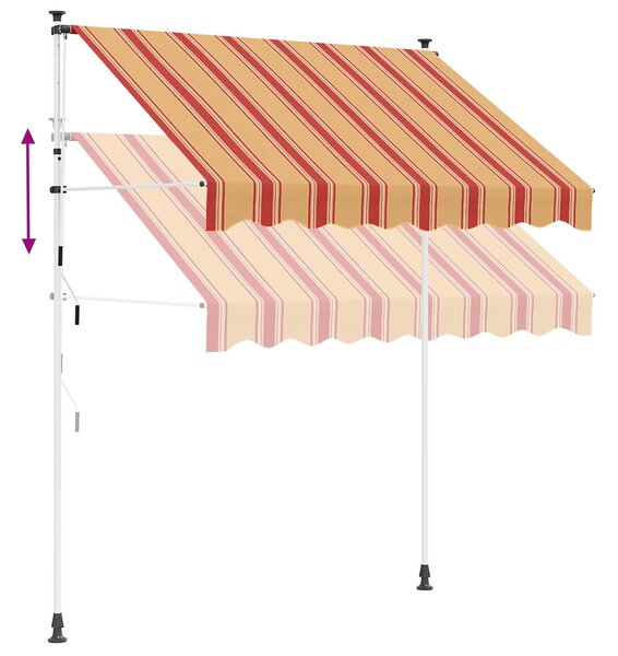 Ručno sklopiva tenda Šareni 100 x 115 x 300 cm - Žuta / 100 x 115 x 300 cm