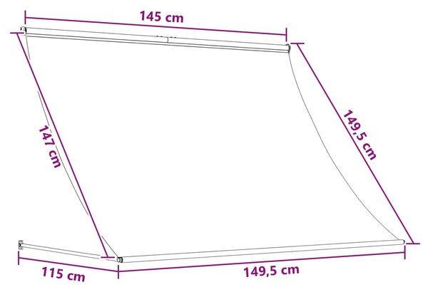 Nadstrešnica Svjetlosiva 150 x 150 cm - Svjetlosiva / 150 x 150 cm
