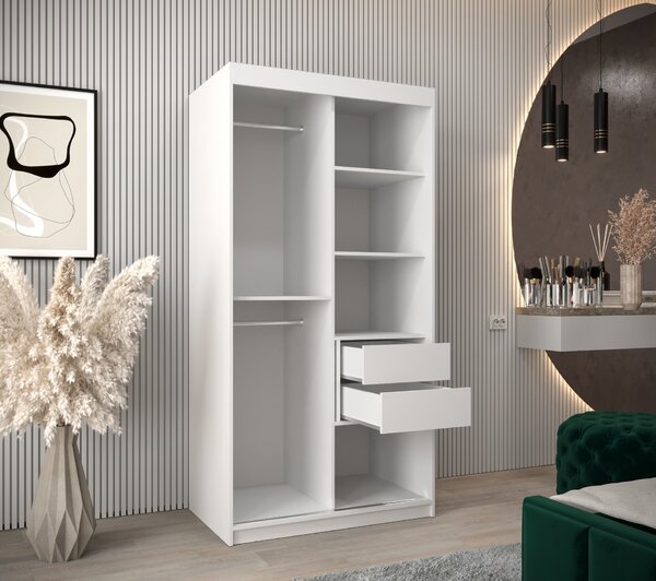 Zondo.hr Ormar za garderobu 100 cm Toki (bijela mat + bijela mat). Akcija -20%. 1064789