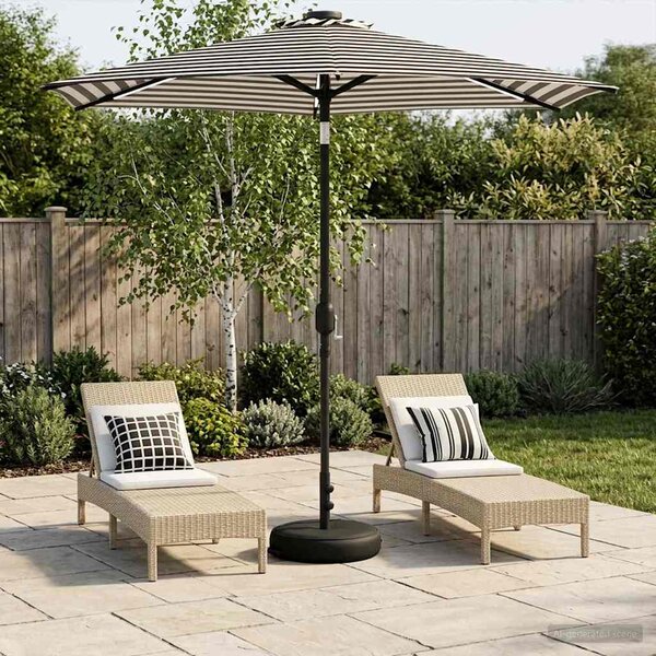 Suncobran za vrt s LED svjetlima i postoljem 230 x 230 cm - Krem / 230 x 230 cm