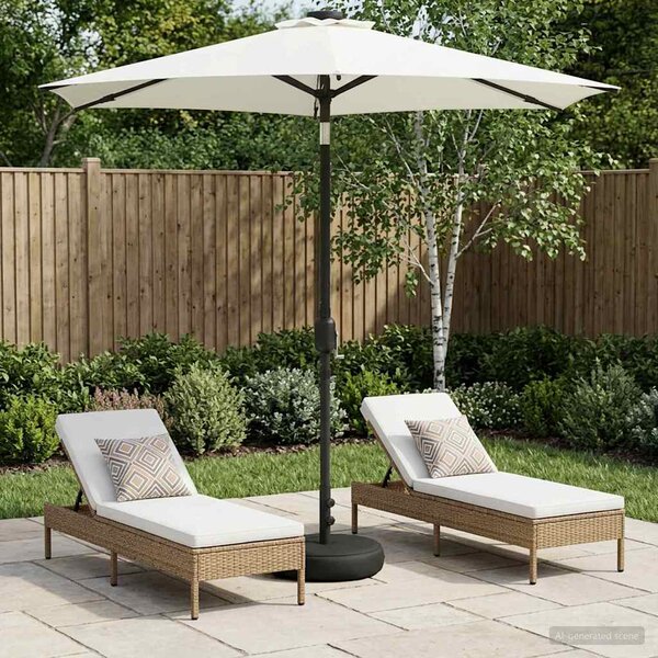 Suncobran za vrt s LED svjetlima i postoljem 230 x 230 cm - Krem / 230 x 230 cm