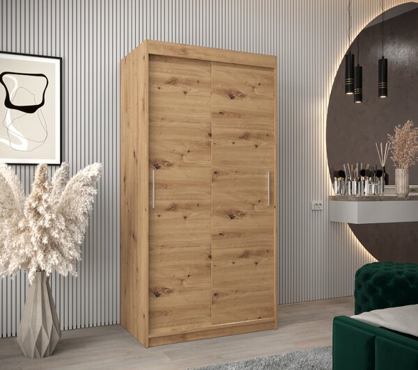 Zondo.hr Ormar za garderobu 100 cm Toki (hrast artisan + hrast artisan). Akcija -19%. 1064799