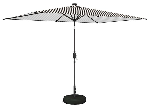 Suncobran za vrt s LED svjetlima i postoljem 200 x 300 cm - Krem / 200 x 300 cm