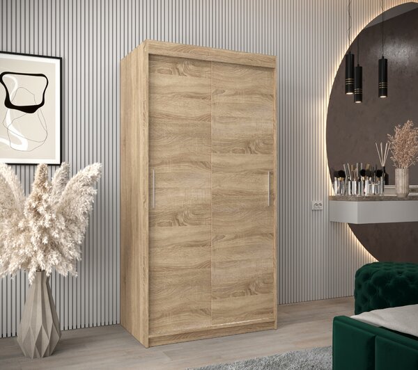 Ormar za garderobu 100 cm Toki (hrast sonoma + hrast sonoma)