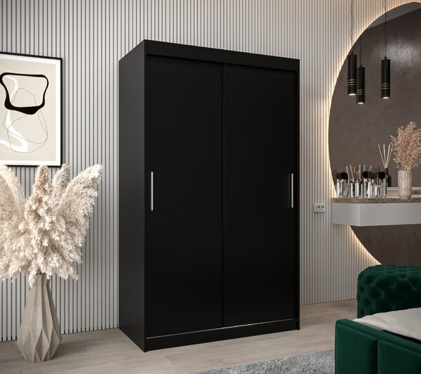 Zondo.hr Ormar za garderobu 120 cm Toki (crna mat + hrast artisan). Akcija -17%. 1064809