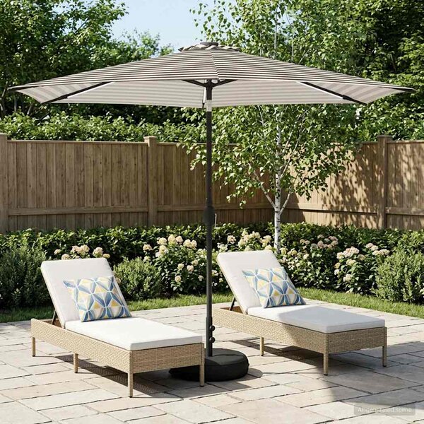 Suncobran za vrt s LED svjetlima i postoljem 300 x 300 cm - Krem / 300 x 300 cm