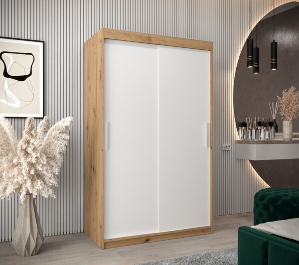 Zondo.hr Ormar za garderobu 120 cm Toki (hrast artisan + bijela mat). Akcija -17%. 1064811