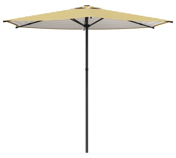 Vrtni suncobran 270 x 270 cm Poliester Pravokutni Žuta i bijela - Žuta / 270 x 270 cm