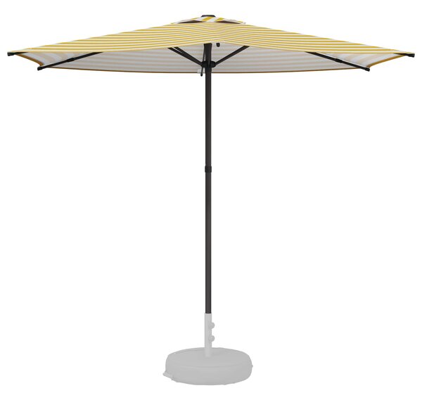 Vrtni suncobran 270 x 270 cm Poliester Pravokutni Žuta i bijela - Žuta / 270 x 270 cm